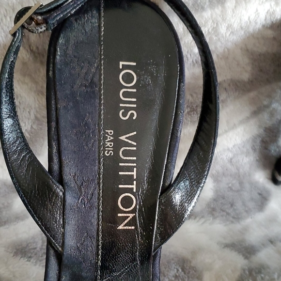 Louis Vuitton Strappy Black Sandal 3.5Inch Hill 39 - Picture 3 of 16